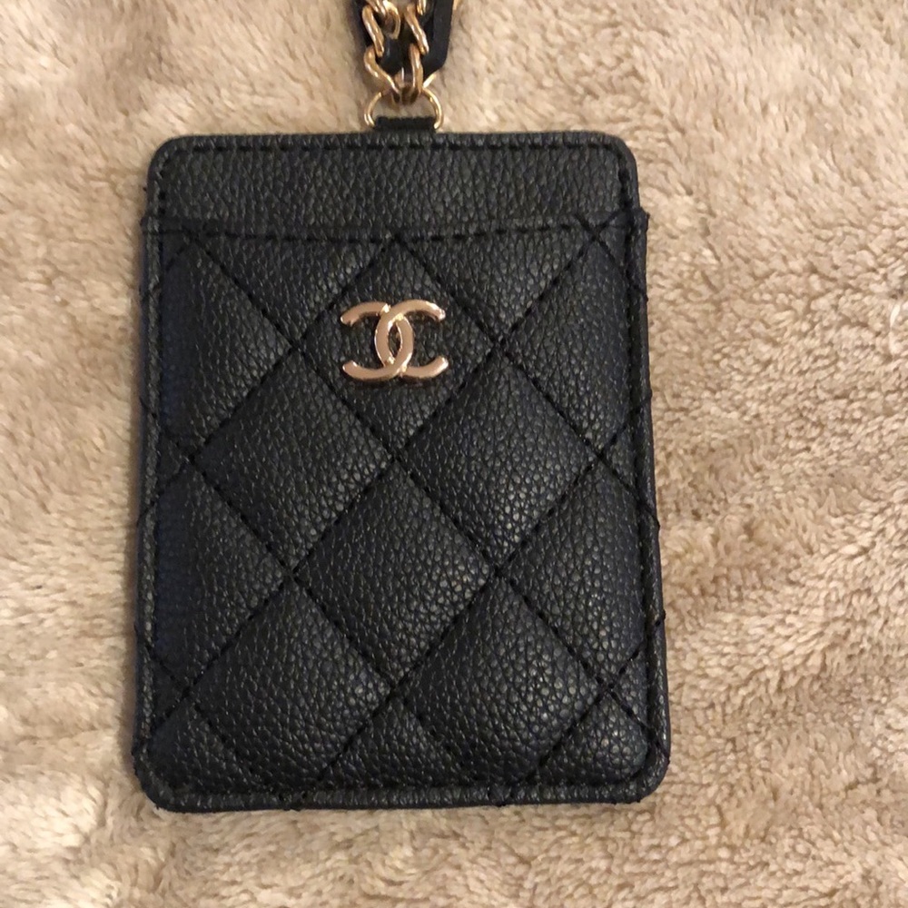 Black Quilted Card Holder